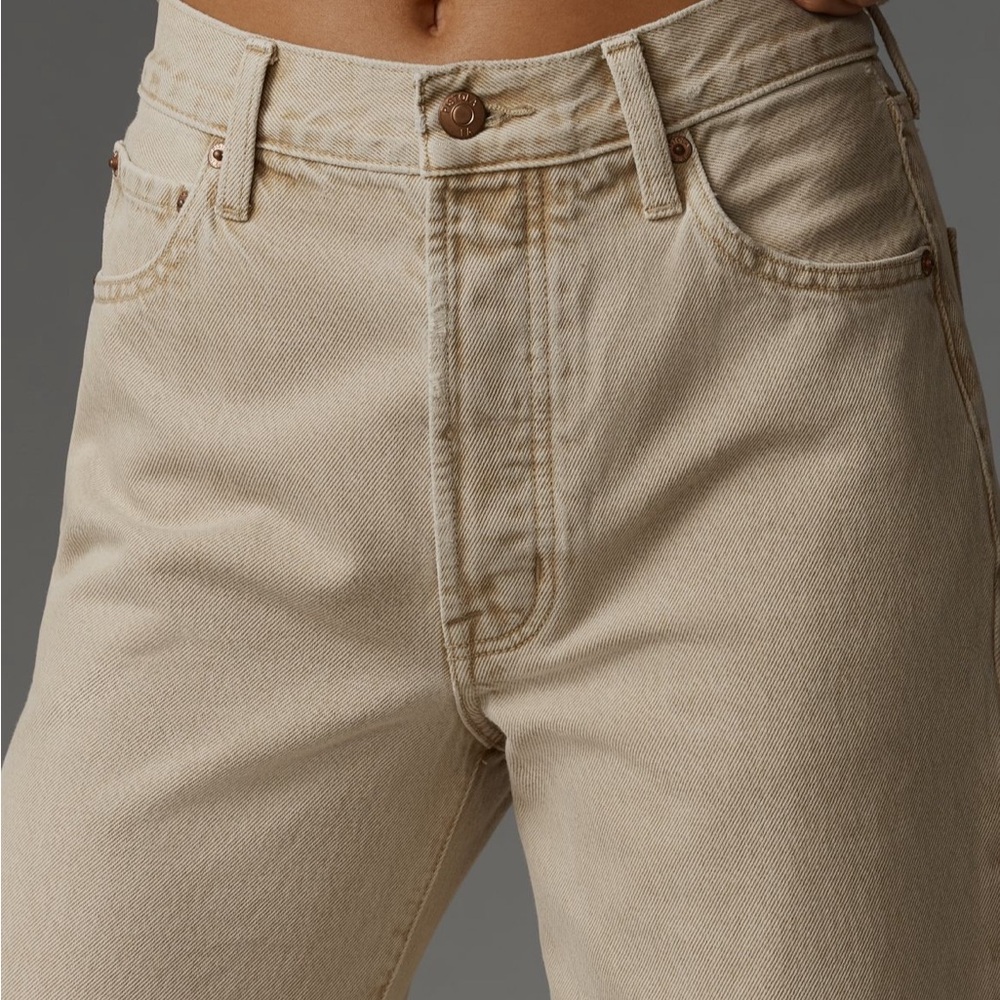 Pistola Ryder High-Rise Straight Leg Cuffed Jeans Oat color Size 27 - Picture 3 of 13
